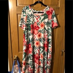 Lula Roe Floral Jessie Dress